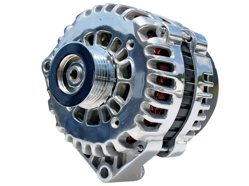 Alternator on a workbench